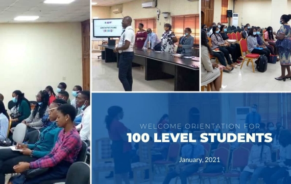 00 welcome orientation for 100 level students, January, 2021